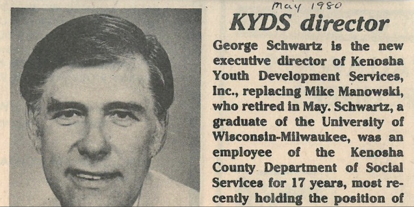 News clipping about George Schwartz being elected KYDS director.